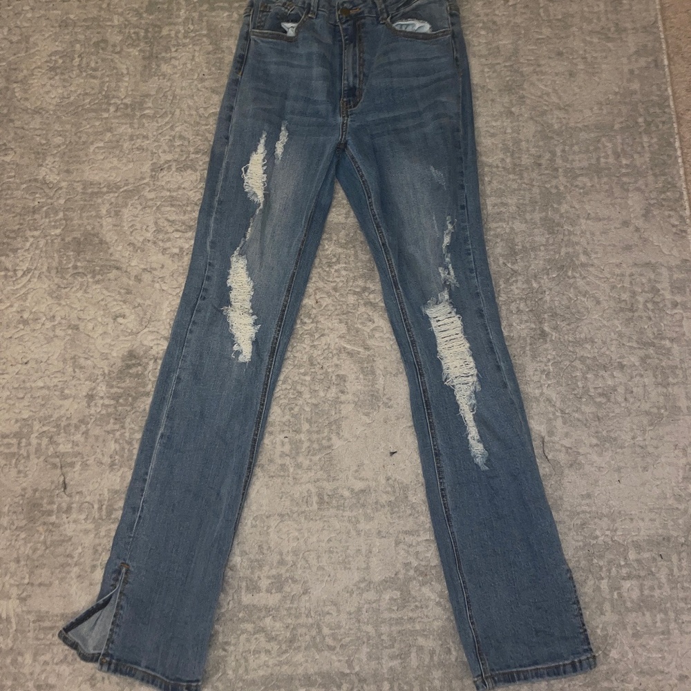 Fashion Nova Split boot cut Jeans